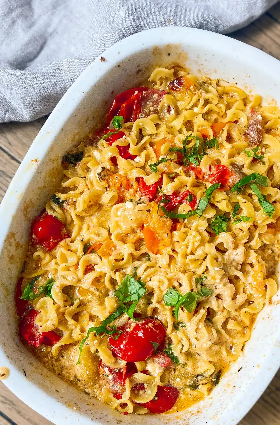 Tomaten Feta Pasta aus dem Ofen