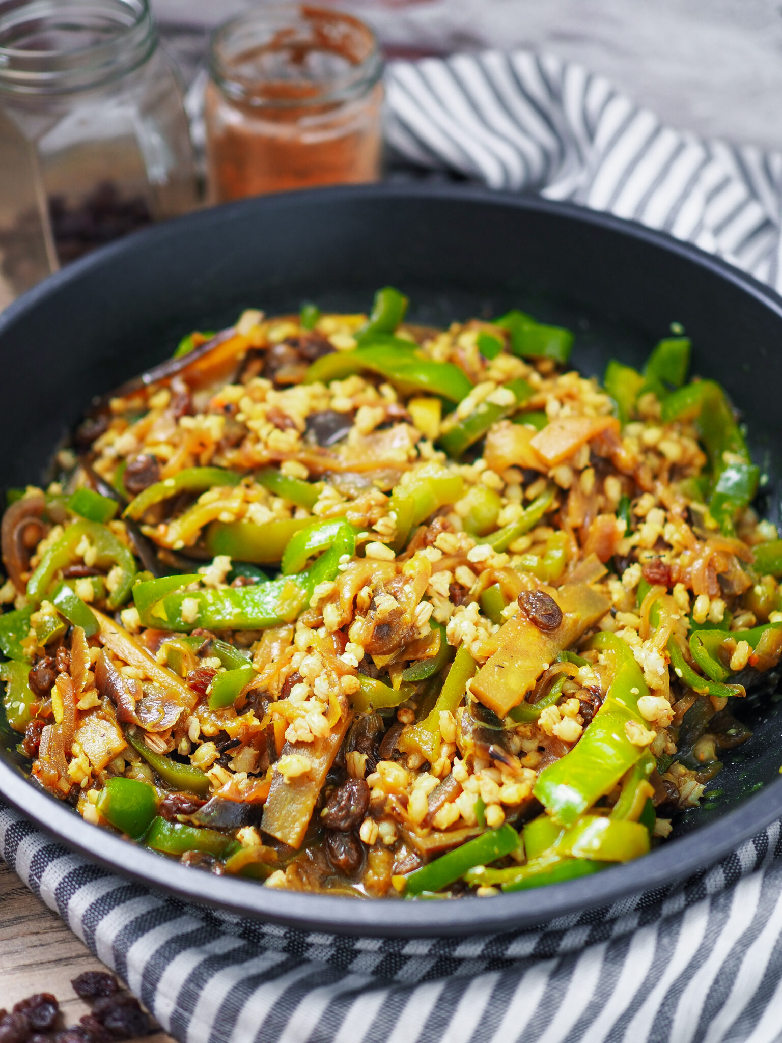 Dinkelreis Rezept mit Gemüse