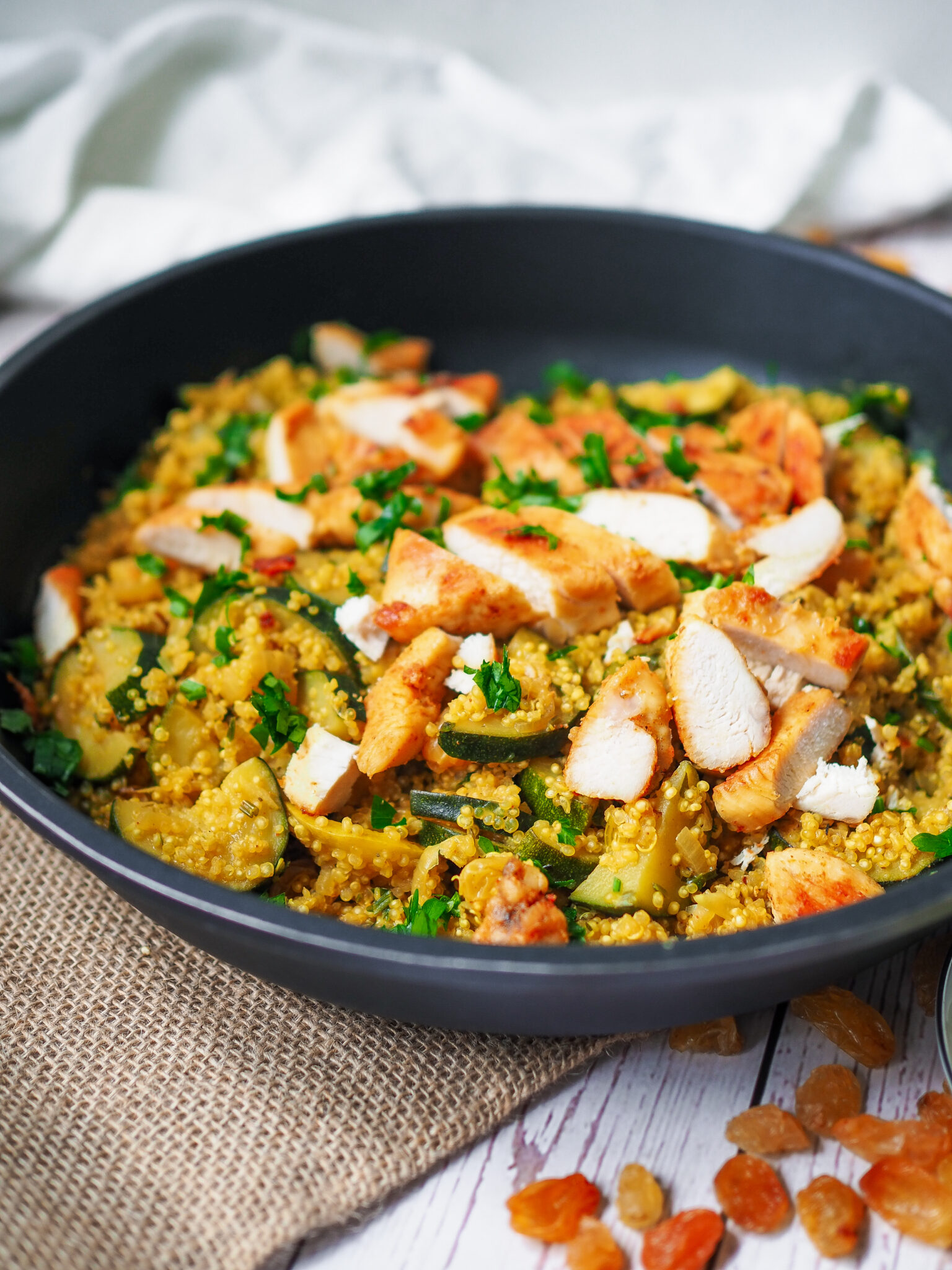 Einfaches Couscous Rezept mit Hähnchenbrust